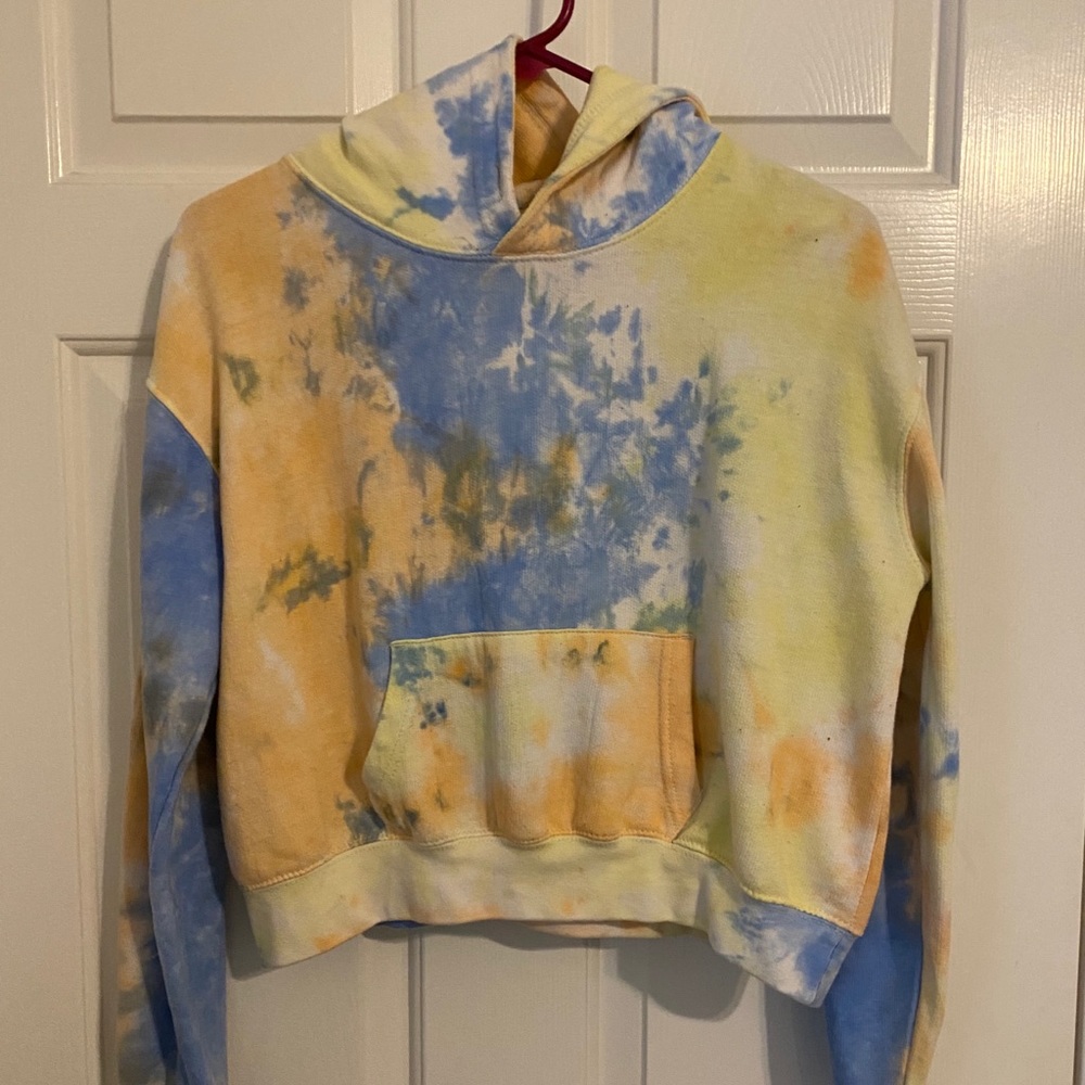 Tie dye cropped sweatshirt